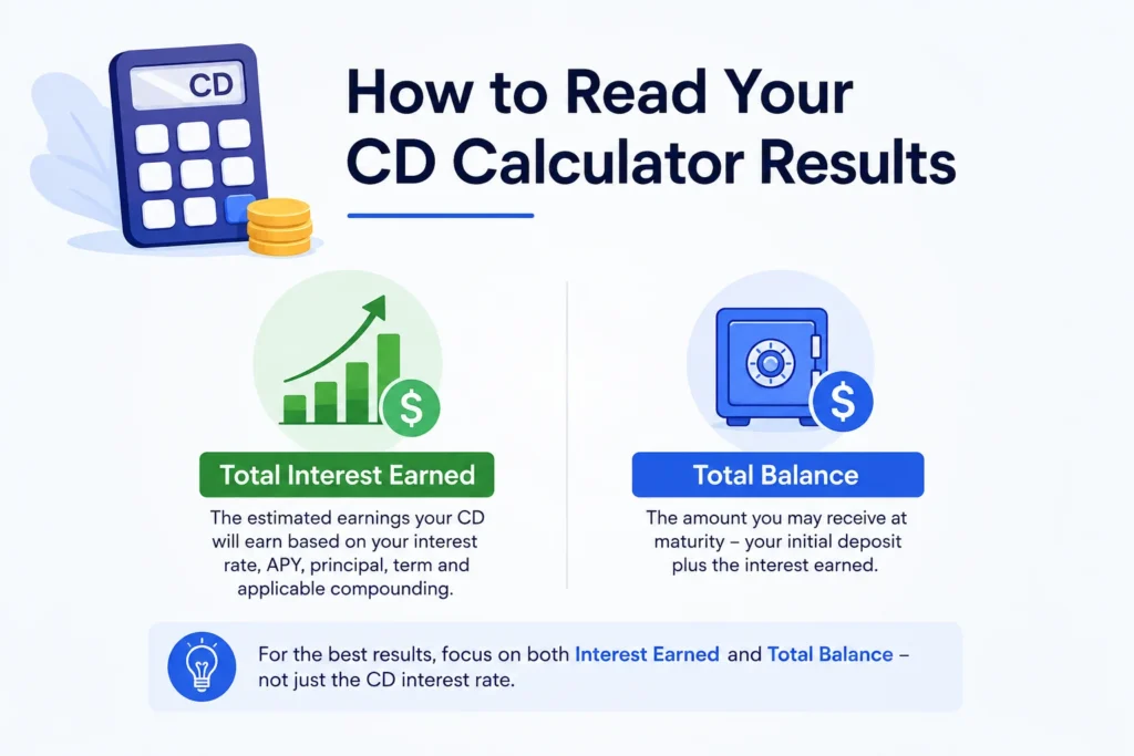 How to read your CD calculator results