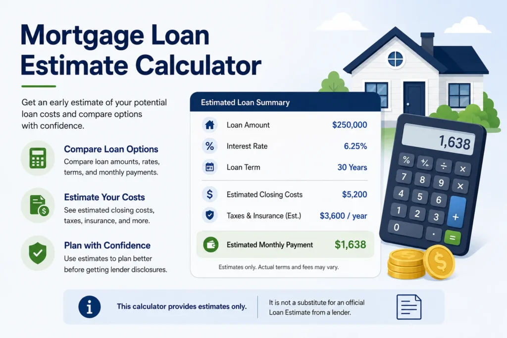 Mortgage Loan Estimate Calculator